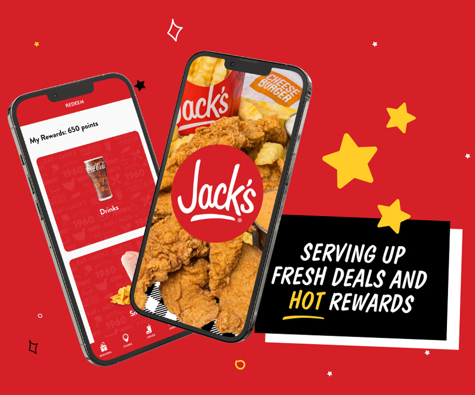 Download the Eat at Jack's reward app
